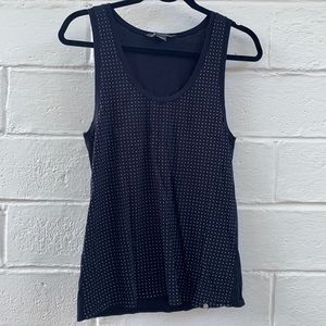 Armani Exchange Black and Silver Tank size M